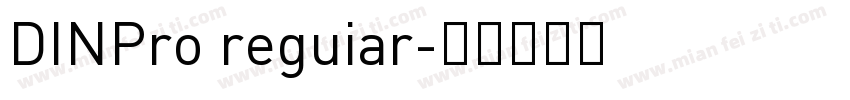 DINPro reguiar字体转换